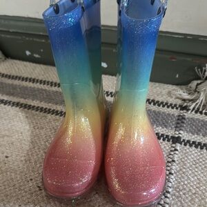 Glitter Gradient Rain Boots